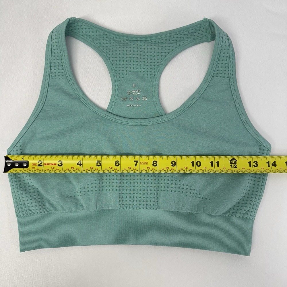 NVGTN Seamless Racer Back Blue Green Sports Bra Small Athletic NO PADDING‎ - Picture 5 of 6